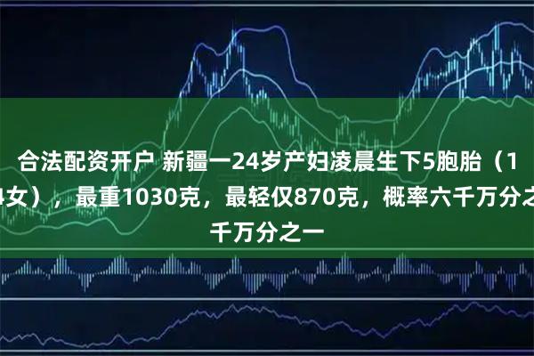 合法配资开户 新疆一24岁产妇凌晨生下5胞胎（1男4女），最重1030克，最轻仅870克，概率六千万分之一